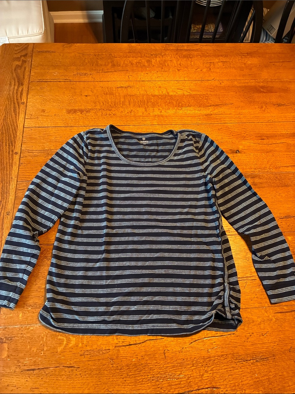 Talbots Black and Gray Long Sleeve Top